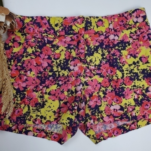 LOFT Multicolored Floral Linen Blend Shorts Sz 0 - Picture 4 of 11